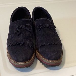 Bugatti Navy Suede Loafers